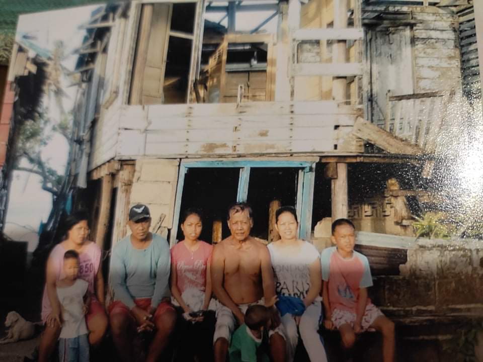 Destroyed house of an OFW during one of the typhoons in the Philippines.