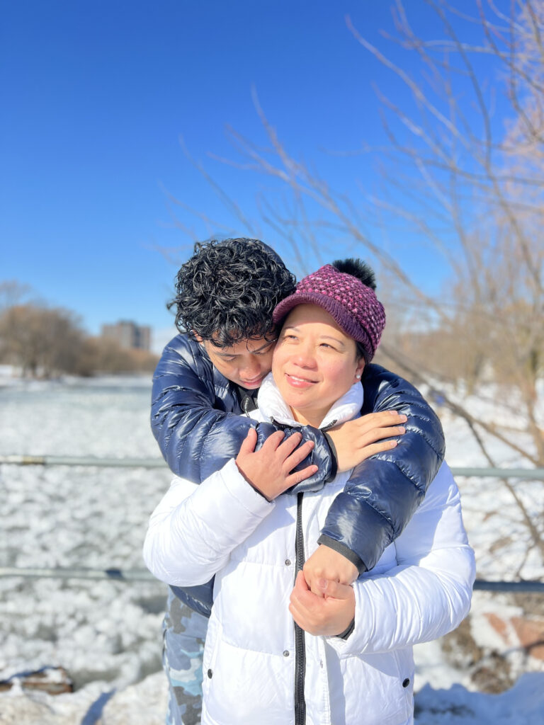 filipina-single-mom-in-canada Leslie Dula from Toronto Canada with her son Jamiel Bustos.