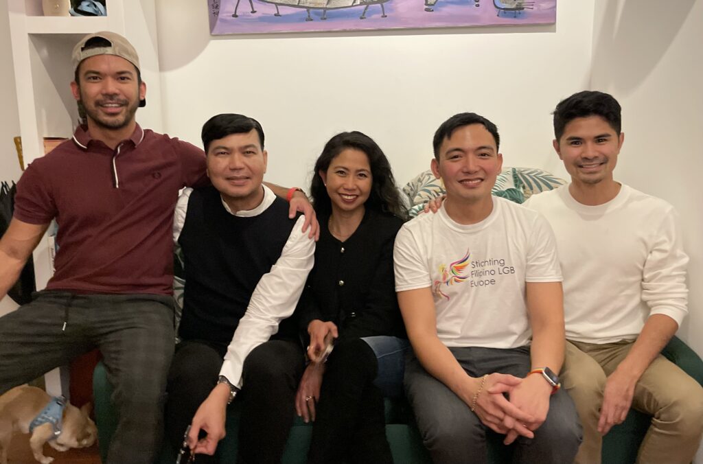 Filipino LGBT Europe Kris Lee, Aris Ibarondo, Chef Billedo, Chris Sta. Brigida and Ryan Aquino. 