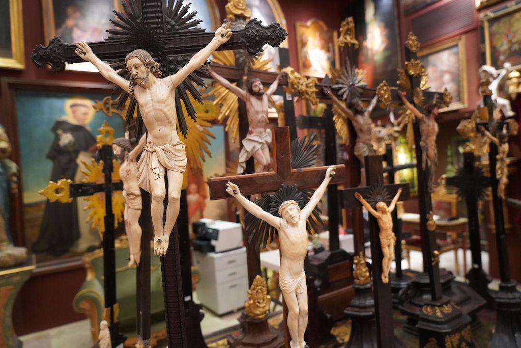 Ambassador Philippe Jones Lhuillier's crucifix collection.