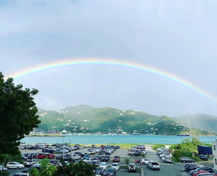 A rainbow over Tartola British Virgin Islands. Photo Dean Torno