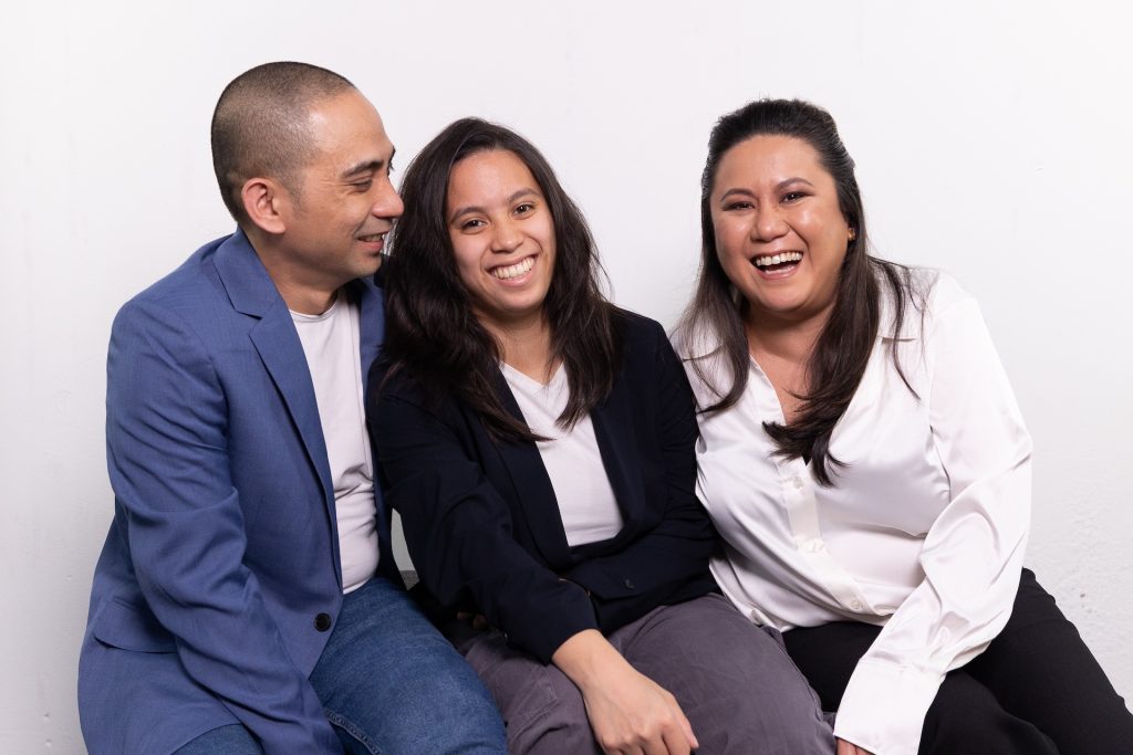 Rhea Topacio and Dennis Rogacion family